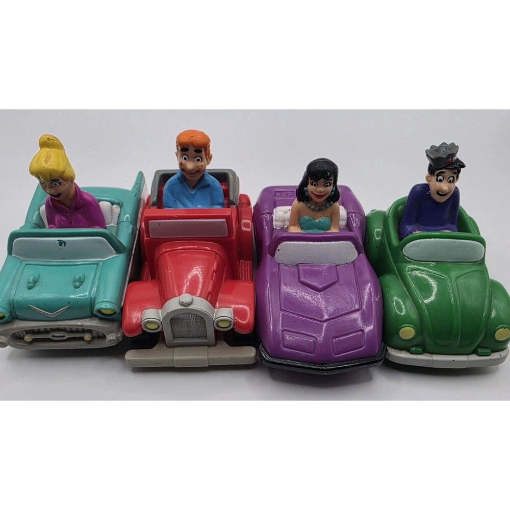 1991 Burger King Archie Comics Pull Back Cars Complete Set of 4 Vintage
